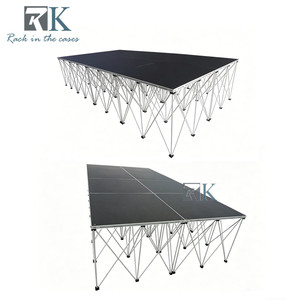 Carpeted Finish Modular Platform Folding Stage Exhibit Events Stage Platform - Product Image 1