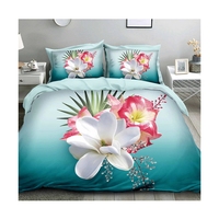 Luxe 3D fleur tissu numérique imprimé housse de couette drap de lit ensemble de literie tissu textile à la maison