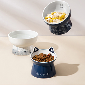 Estilo japonês Cerâmica Double <span class=keywords><strong>Bowl</strong></span> 5L Anti-Knock Gato e Cachorro Drinking <span class=keywords><strong>Bowl</strong></span> com água automática de enchimento <span class=keywords><strong>Pet</strong></span> Supplies - Product Image 1