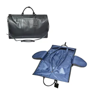 Garment Bag Suit Wholesale Suit Cover Tote Bag Luxury Duffel Bag High Quality Vegan Leather Suit Garment Bags For Travel
