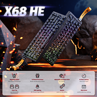 Clavier à déclenchement rapide ATTACK SHARK X68HE avec interrupteurs magnétiques, clavier de jeu ATTACK SHARK X68 HE pour ordinateur portable