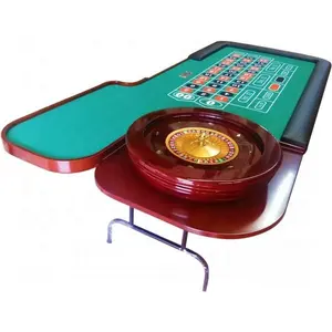 96 inch casino deluxe roulette table with 27 INCHES SOLID WOOD HIGH GLOSSY ROULETTE WHEEL