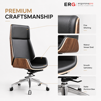 Chaise de bureau ergonomique à dossier haut avec réglage en hauteur et fonction d'inclinaison