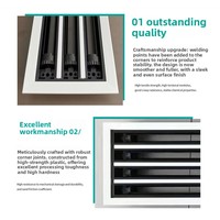 Sortie d'air conditionné à persiennes de type fente, design simple en forme de griffe, modèle SQ41