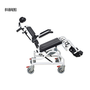 Lightweight Reclining Aluminum Alloy Toilet Chair With <b>Adjustable</b> Backrest And <b>Footrest</b> For Elderly Bathroom Use - Product Image 4
