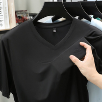 Chemises de compression à col en V Light Active, chemises de sport ajustées pour hommes, vêtements de sport personnalisés, t-shirt personnalisé, vêtements de sport d'été, confort quotidien