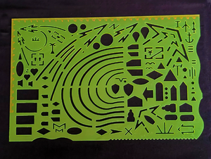 Regla de Transporte DF 81 para Estudiantes de Vuelo, Herramienta Manual Promocional con Plantilla para Dibujo de Varias Figuras Geométricas - Product Image 3