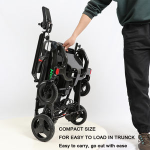 Silla de ruedas eléctrica de fibra de carbono para personas discapacitadas, plegable, inteligente, ultraligera, suministros médicos y dispositivos médicos - Product Image 2