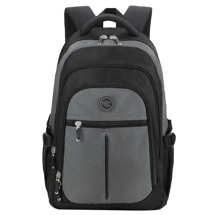 Promotional gift wholesale teenagers polyester waterproof double shoulders school bags high capacity outdoor backpack for unisex