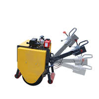 Compacteur à rouleaux vibratoire monocylindre de 0,35 tonne, moteur diesel, mini pompe hydraulique, pour réparation routière et compactage de fondations, certifié CE