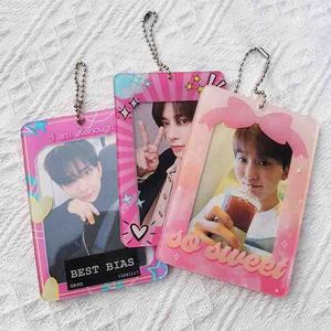 ที่ใส่การ์ดรูปภาพอะคริลิคแบบกำหนดเองสำหรับใส่การ์ดรูป Kpop พร้อมการพิมพ์ซิลค์สกรีนสำหรับสะสมรูปดารา ใช้เป็นพวงกุญแจได้ - Product Image 3