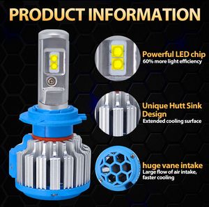 Carolyn หลอดไฟหน้ารถยนต์ Led <span class=keywords><strong>T1</strong></span>องศา,หลอดไฟ Led H4ลูเซส Focos Led ลำแสงสูงต่ำ H4 Faros Led - Product Image 3
