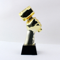 Trophée en métal moderne et minimaliste, personnalisable et créatif, technique de moulage sous pression, design double face, prend en charge la production en petites séries