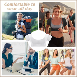 Chaleco reutilizable para mujer contra el sudor en las axilas, camiseta con almohadillas a prueba de sudor, ropa interior antisudor para mujer y niña, camiseta de manga corta para axilas - Product Image 6