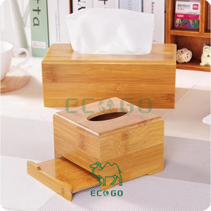 Organisateur de bureau Boîte à mouchoirs en bambou en bois Boîte de rangement simple pour serviettes de table Boîte à mouchoirs en bambou - Product Image 6