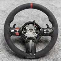 Volant en cuir suédé en fibre de carbone pour BMW M3 M5 M6 F10 F30 F35 F20 F01 E60 E86 F05 F06 E70 E90 E71 E84 E53 E60 Accessoires de voiture