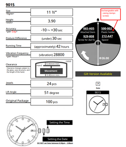 Movimiento Mecánico Automático Original Japonés Miyota 9015, Movimiento Ultrafino de Primera Calidad con Calendario y Fecha, Piezas de Movimiento de Reloj Ultrafinas - Product Image 4