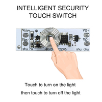 Saklar Sensor gerak IR sapu tangan saklar sentuh modul Sensor gerak PIR inframerah lemari pakaian DC12/24V