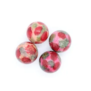 bollen in natuur Suppliers-In Voorraad Crystal Healing Real Natural Quartz Sphere Decoratie Aangepaste Kleurrijke Jade Bol Voor Netto/Oa/Ams 30 dagen
