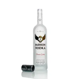 1.75L 1L 1000ml 700ml vodka gin whiskey tequila pisco matt color frosted silk screen printing glass bottle