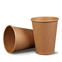 Gobelet en papier jetable à paroi unique imprimé de logo personnalisé 300ml 400ml 500ml 600ml Tasse à boisson café, lait, thé avec couvercle