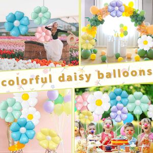 White Daisy <b>Flower</b> Helium Foil <b>Balloon</b> Wedding Birthday Party Decorations Daisy <b>Balloons</b> - Product Image 4