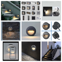 Lumière d'escalier LED COB en aluminium étanche IP65 moderne, 5W, encastrée au mur, lampes d'angle, température de couleur 2700K-6500K, garantie de 2 ans