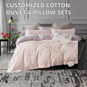 Customized Modern Cotton Printed Duvet Cover Sets <b>Single</b> Queen Double Comforters Polyester Filling Bedding Including Pillows - Product Image 3