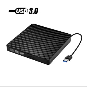 Yüksek hızlı veri transferi USB 3 0 taşınabilir CD DVD RW brülör İnce DVD CD yazıcı oynatıcı harici DVD sürücü USB 3 0 Max dizüstü siyah