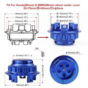 ฝาครอบดุมล้ออลูมิเนียมอัลลอย CNC สีแดง 4 รู สำหรับ Honda BMW ปรับปรุงรุ่นใหม่ - Product Image 4