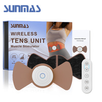 Patch TENS portable avec contrôle par application, double canal, 24 modes, 20 niveaux d'intensité, minuteur pour la thérapie de soulagement de la douleur corporelle complète portable