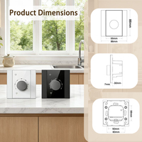 Nouveau thermostat numérique intelligent HY533 Wifi moderne avec bouton, en PC+ABS anti-inflammable, pour le contrôle de la température ambiante en appartement