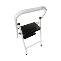Échelle en acier pliable EN 131 à 2 marches, couleurs personnalisées modernes et durables, épaisseur 0,9 mm, capacité 150 kg, garantie 1 an