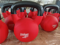 Moules de Kettlebells en fonte de haute qualité, écologiques et durables, 12 kg / 16 kg, Kettlebells de fitness colorés en gros