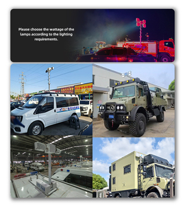 1.2m 2*150W LED khẩn cấp ngọn hải đăng xe gắn trên mái ngọn hải đăng xe cứu hỏa khí nén nhà ở di động - Product Image 6