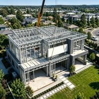 Villas en structure acier, maison préfabriquée, appartement, hôtel, design contemporain, installation rapide, conception personnalisée, 3 chambres, 2 salles de bain
