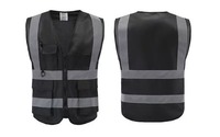 Gilet de sécurité réfléchissant jaune haute visibilité ANSI Classe 2 pour moto, réglable, avec logo personnalisé pour la construction routière