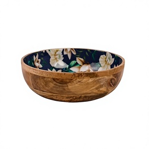 ชามเสิร์ฟอาหารดีไซน์พิมพ์ลายชามสลัดผลไม้และซุปทรงกลม - Product Image 1