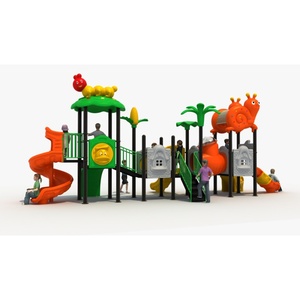 Precio barato Parques infantiles al aire libre para niños Aventura al aire libre <span class=keywords><strong>Land</strong></span> Playground Playhouse con tobogán de plástico para la venta - Product Image 3