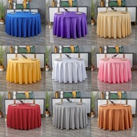 JIUYI Polyester Hôtel Hôtel Hôtel Mariage Banquet Restaurant Simple Tissu Grande Nappe Ronde