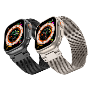 สายนาฬิกาสแตนเลสอย่างดี Ultra Band ขนาด 22 มม. สำหรับนาฬิกา S10 46 42 45 44 มม. สายแบบ Milanese - Product Image 1