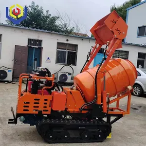 Nhỏ có kích thước cao su Crawler xe tải bê tông Mixer để sử dụng nhà