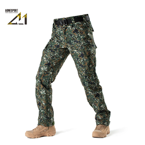 กางเกงยุทธวิธีลายพรางดิจิตอลคุณภาพสูงสำหรับผู้ชาย กางเกงคาร์โก้กันน้ำ ยืดหยุ่น แห้งเร็ว เหมาะสำหรับเดินป่าและทำงาน - Product Image 1