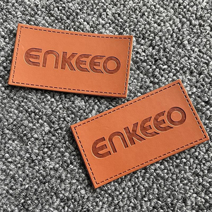 Wholesale Self-Adhesive Customizable Eco-Friendly Thermal Rectangle PU Leather <b>Tags</b> for <b>Bags</b> Garments Clothing Shoes High - Product Image 1