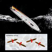Cheery Hunter 130mm 30g Top Water Dog Walking Hard Bait Popper ABS Material Leurre de pêche artificiel pour Marlin dans le ruisseau de la rivière
