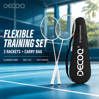 Juego de Raquetas de Bádminton de Aluminio, Eje Flexible, Raqueta Ligera de Entrenamiento para Principiantes, OEM, ODM, Venta al Por Mayor