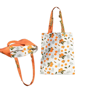 Bolsa de Lona de Doble Cara con Diseño de Letras de Dibujos Animados, Asa Larga y Parte Superior Abierta para Compras y Organización de Artículos Diversos - Product Image 4