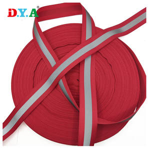 Cinta DE SEGURIDAD reflectante de alta visibilidad personalizada, cinta reflectante de poliéster verde fluorescente y <span class=keywords><strong>naranja</strong></span> para ropa de advertencia - Product Image 4