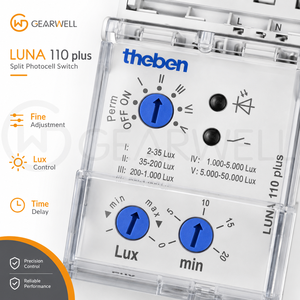 Interrupteur crépusculaire numérique Theben <span class=keywords><strong>LUNA</strong></span> 110 Plus EL sur rail DIN pour l'automatisation de l'éclairage extérieur - Product Image 4