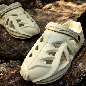 EACH Hole Shoes Men Summer Outdoor Sports Simple Thick Bottom EVA Soft Foot Feeling Two Wear Sandals <b>Slippers</b> TX-05 Outdoor - Product Image 5